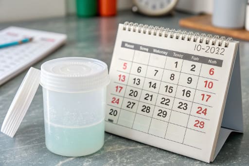A container of silicone curing agent with a calendar in the background